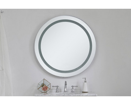 Elegant Wall Mirror - Clear/Cold White, D 30", H 30" (MRE-6005)