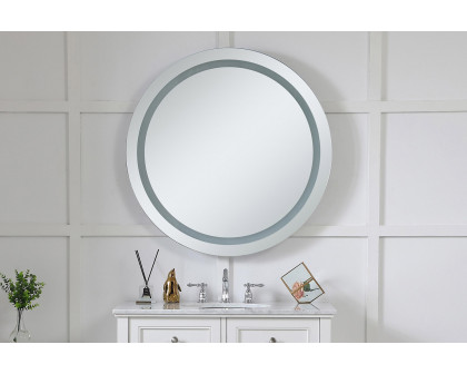 Elegant Wall Mirror - Clear/Cold White, D 36", H 36" (MRE-6006)