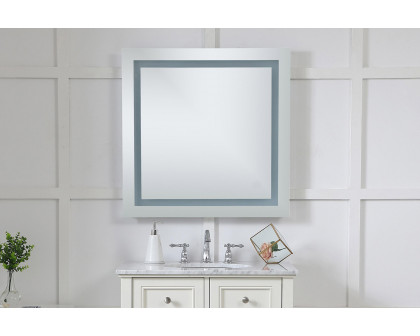 Elegant Wall Mirror - Clear/Cold White, D 28", H 28" (MRE-6010)