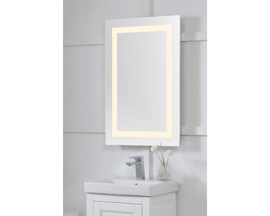 Elegant Wall Mirror - Clear/Warm White, D 20", H 30" (MRE-6011)