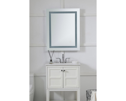 Elegant Wall Mirror - Clear/Warm White, D 24", H 30" (MRE-6013)