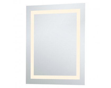 Elegant Wall Mirror - Clear/Warm White, D 24", H 30" (MRE-6013)