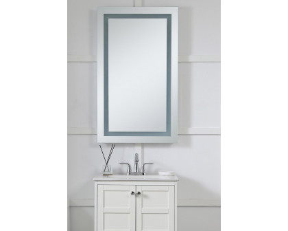 Elegant Wall Mirror - Clear/Warm White, D 24", H 40" (MRE-6014)