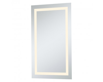 Elegant Wall Mirror - Clear/Warm White, D 24", H 40" (MRE-6014)