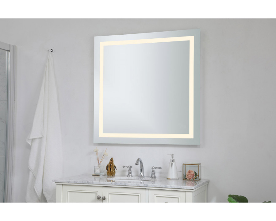 Elegant Wall Mirror - Clear/Warm White, D 36", H 36" (MRE-6040)