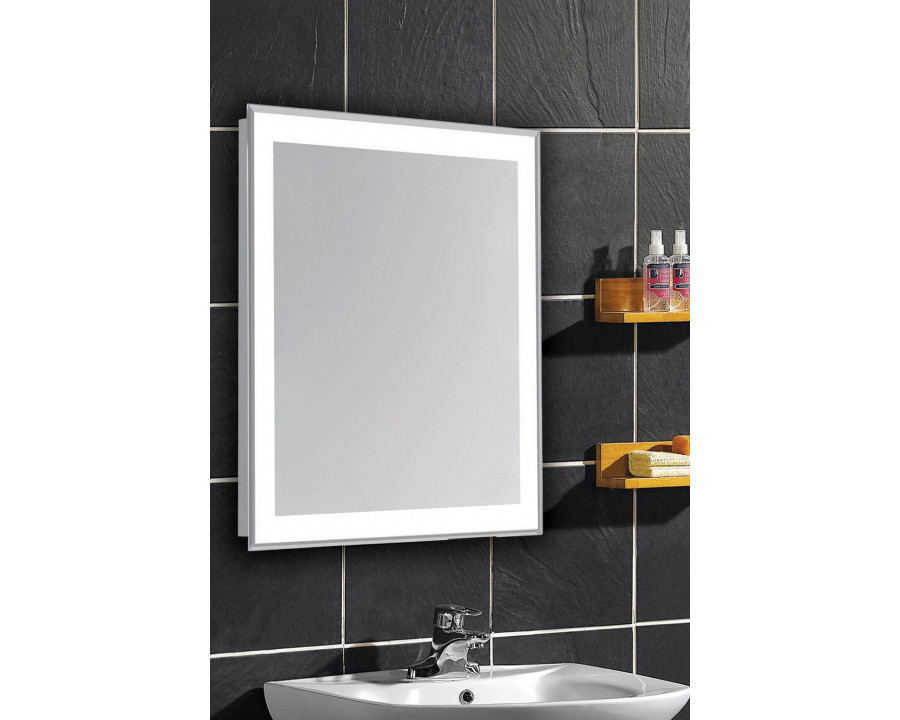 Elegant Wall Mirror - Clear/Cold White, D 24", H 40" (MRE-6104)