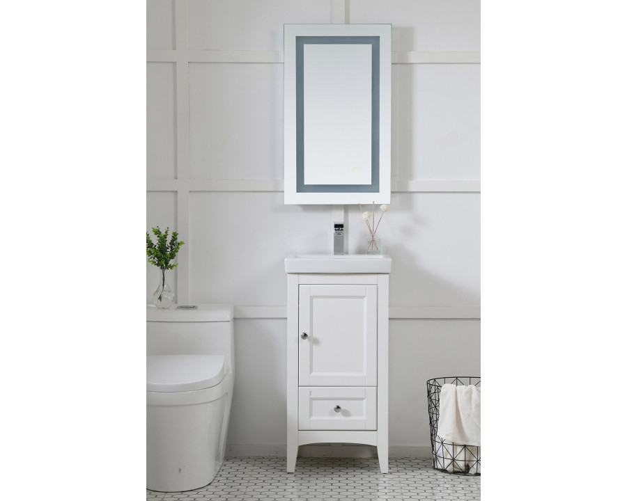 Elegant Wall Mirror - Clear, D 18", H 30" (MRE11830)