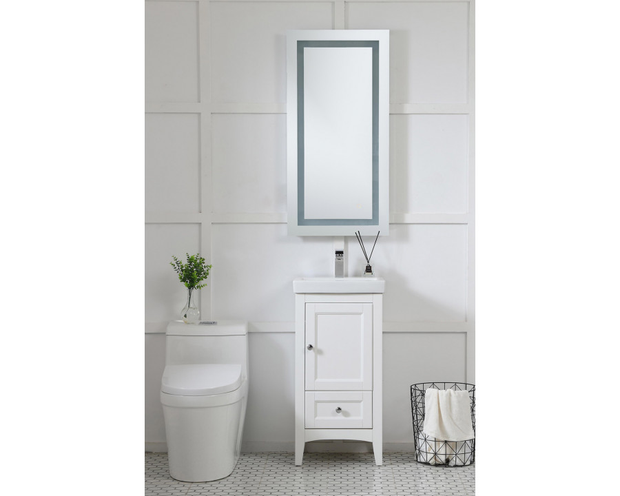 Elegant Wall Mirror - Clear, D 20", H 40" (MRE12040)