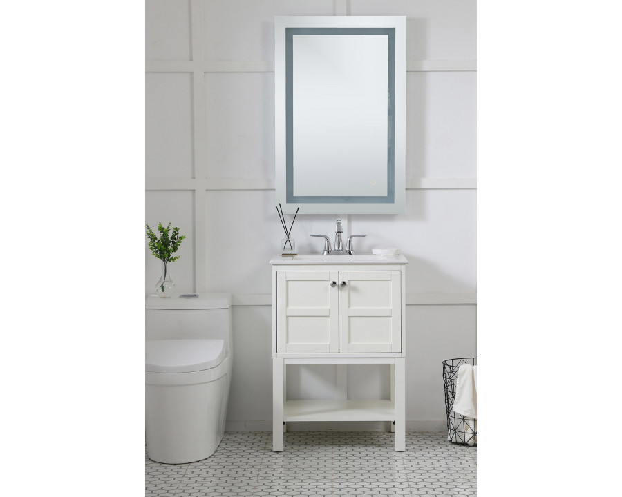 Elegant Wall Mirror - Clear, D 24", H 36" (MRE12436)