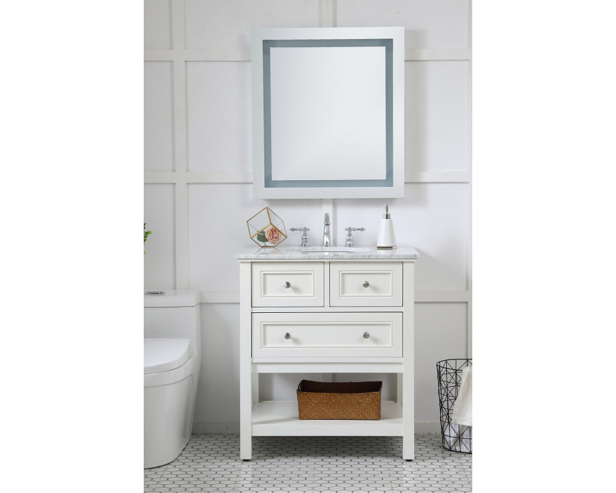 Elegant Wall Mirror - Clear, D 27", H 30" (MRE12730)