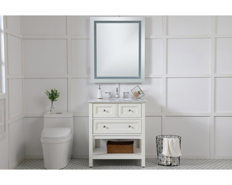 Elegant Wall Mirror - Clear, D 30", H 36" (MRE13036)