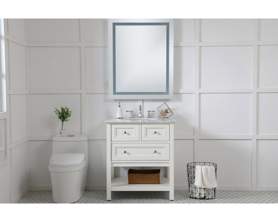 Elegant Wall Mirror - Clear, D 30", H 40" (MRE13040)