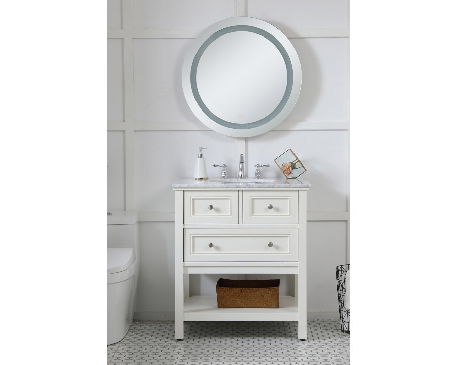 Elegant Wall Mirror - Clear, D 28", H 28" (MRE22828)