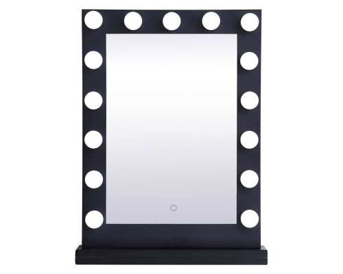 Elegant Wall Mirror - Black, D 24", H 32" (MRE32432BK)