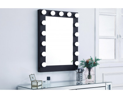 Elegant Wall Mirror - Black, D 24", H 32" (MRE32432BK)