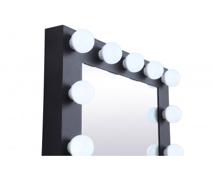 Elegant Wall Mirror - Black, D 24", H 32" (MRE32432BK)