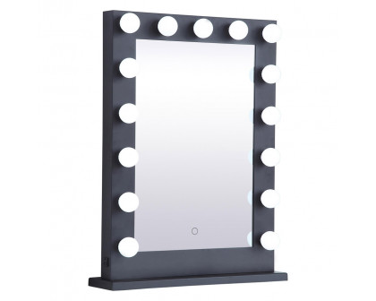 Elegant Wall Mirror - Black, D 24", H 32" (MRE32432BK)