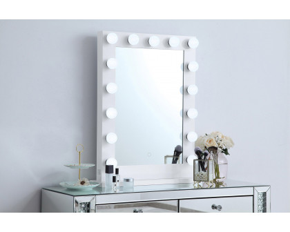 Elegant Wall Mirror - White, D 24", H 32" (MRE32432WH)