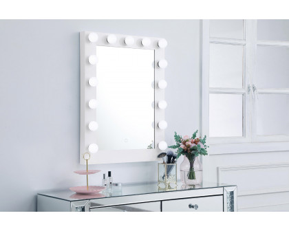 Elegant Wall Mirror - White, D 24", H 32" (MRE32432WH)