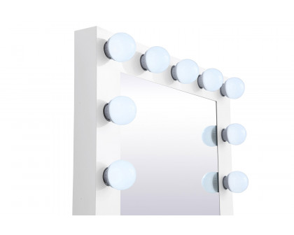 Elegant Wall Mirror - White, D 24", H 32" (MRE32432WH)