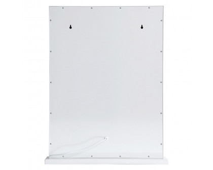 Elegant Wall Mirror - White, D 24", H 32" (MRE32432WH)