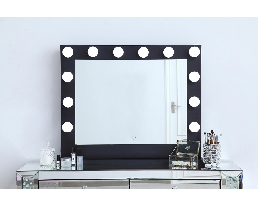 Elegant Wall Mirror - Black, D 32", H 26" (MRE33226BK)