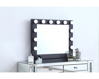 Elegant Wall Mirror - Black, D 32", H 26" (MRE33226BK)