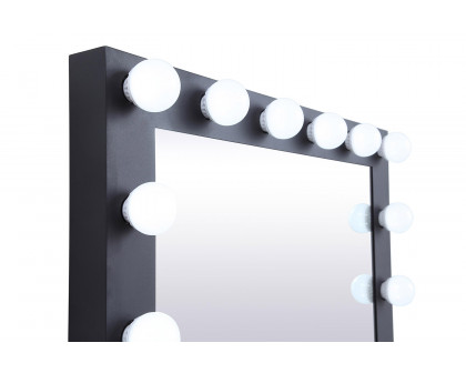 Elegant Wall Mirror - Black, D 32", H 26" (MRE33226BK)