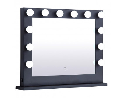 Elegant Wall Mirror - Black, D 32", H 26" (MRE33226BK)