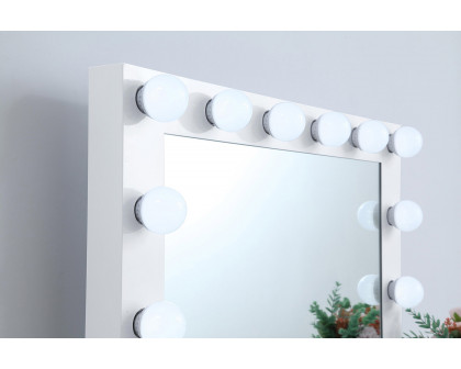 Elegant Wall Mirror - White, D 32", H 26" (MRE33226WH)