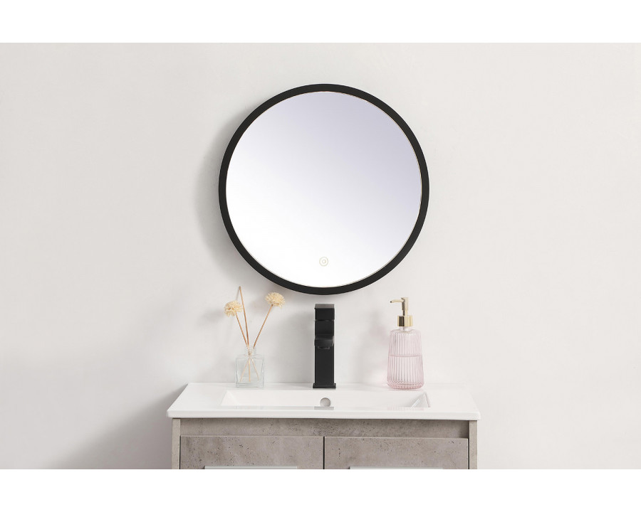 Elegant Wall Mirror - Black, L 18" (MRE6018BK)