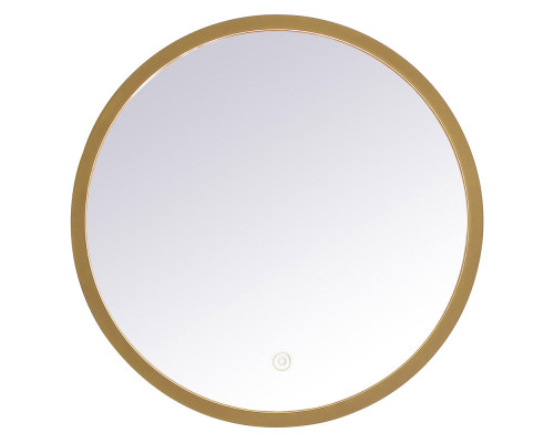 Elegant Wall Mirror - Brass, L 18" (MRE6018BR)