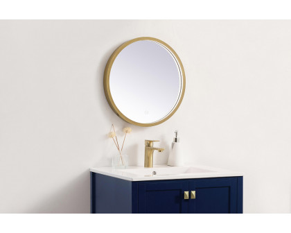 Elegant Wall Mirror - Brass, L 18" (MRE6018BR)