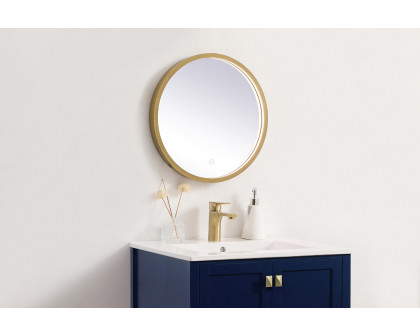 Elegant Wall Mirror - Brass, L 18" (MRE6018BR)