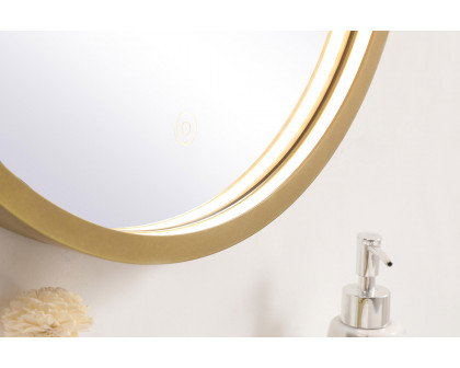 Elegant Wall Mirror - Brass, L 18" (MRE6018BR)