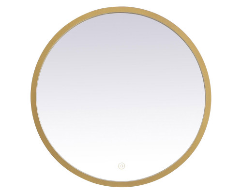 Elegant Wall Mirror - Brass, L 21" (MRE6021BR)