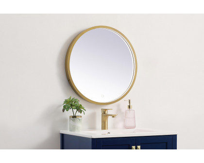 Elegant Wall Mirror - Brass, L 21" (MRE6021BR)