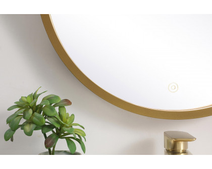 Elegant Wall Mirror - Brass, L 21" (MRE6021BR)