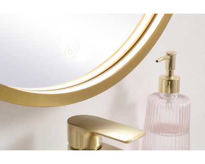 Elegant Wall Mirror - Brass, L 21" (MRE6021BR)