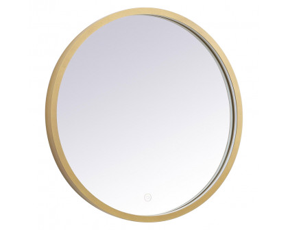 Elegant Wall Mirror - Brass, L 21" (MRE6021BR)