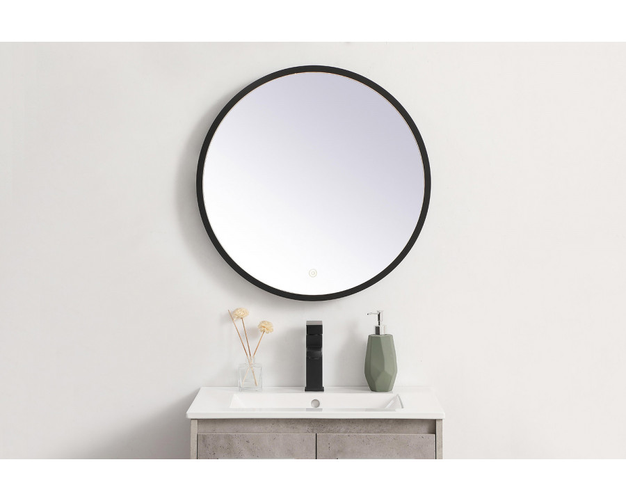 Elegant Wall Mirror - Black, L 24" (MRE6024BK)