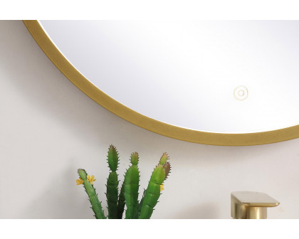 Elegant Wall Mirror - Brass, L 24" (MRE6024BR)