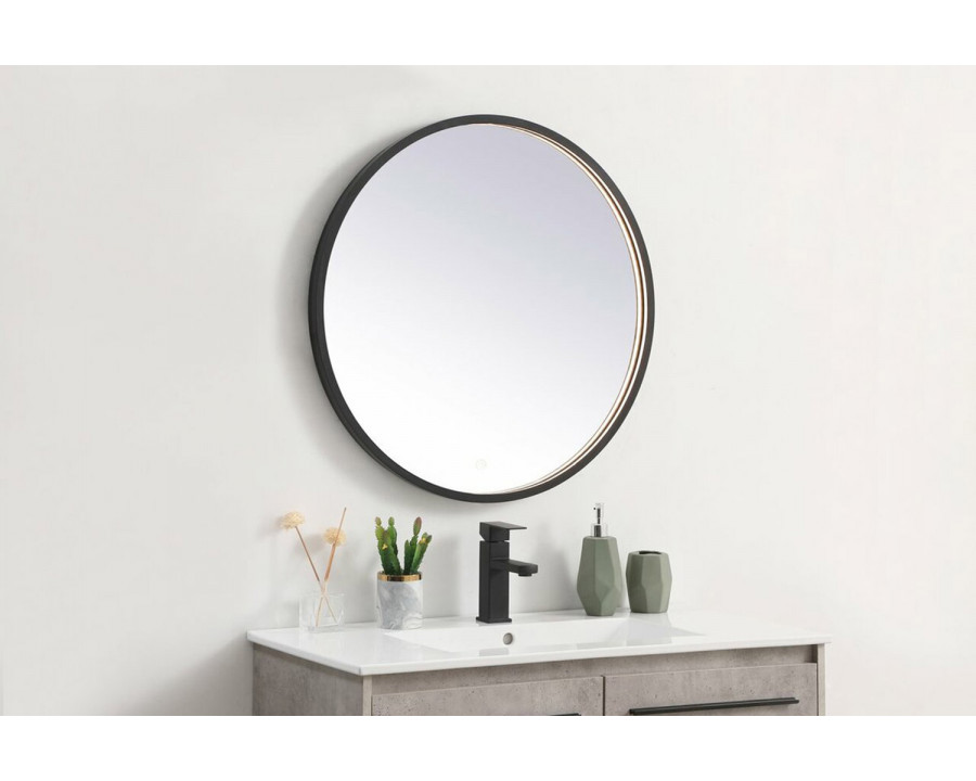 Elegant Wall Mirror - Black, L 28" (MRE6028BK)