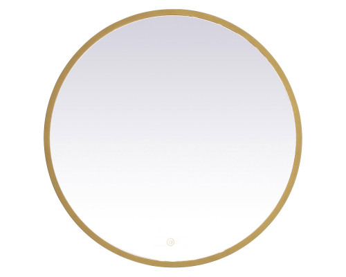 Elegant Wall Mirror - Brass, L 28" (MRE6028BR)