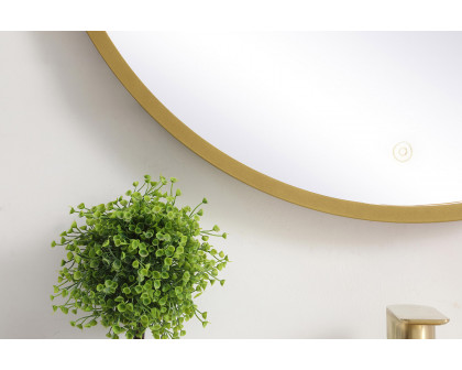 Elegant Wall Mirror - Brass, L 28" (MRE6028BR)