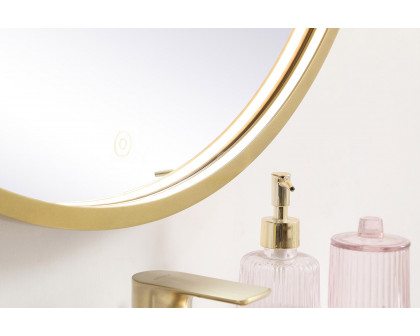 Elegant Wall Mirror - Brass, L 28" (MRE6028BR)