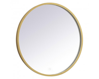 Elegant Wall Mirror - Brass, L 28" (MRE6028BR)