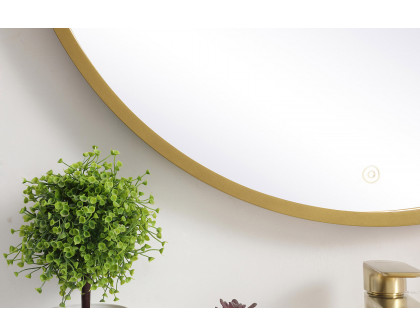 Elegant Wall Mirror - Brass, L 32" (MRE6032BR)