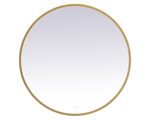 Elegant Wall Mirror - Brass, L 36" (MRE6036BR)