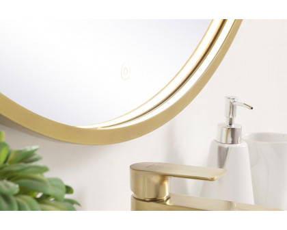 Elegant Wall Mirror - Brass, L 36" (MRE6036BR)